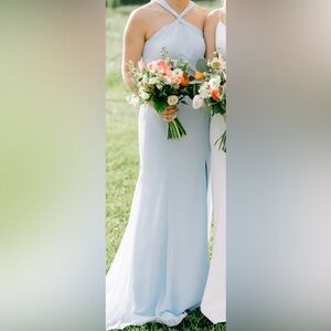 Size 4 Baby Blue Bridesmaid Dress